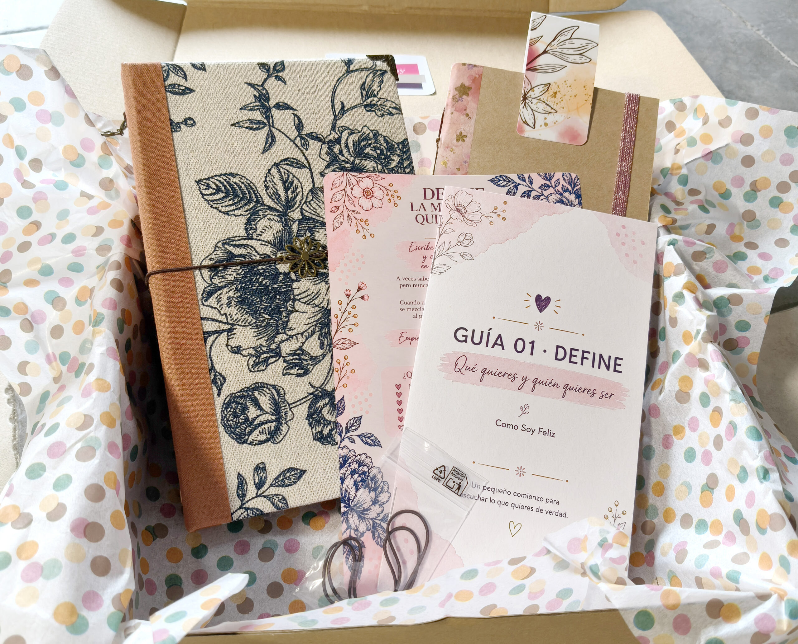 Traveler’s Notebook artesanal de lino - Colección Toile Floral - Imagen 13